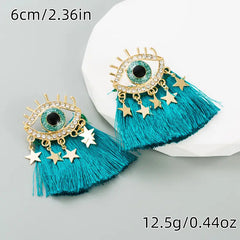 "Nocticula" Tassle Eye Earrings
