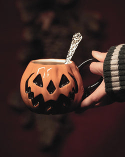 "Haunted Hallows" Pumpkin Mug width=100 