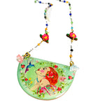Lady and Hummingbird Statement Necklace by Rosie Rose Parker-0