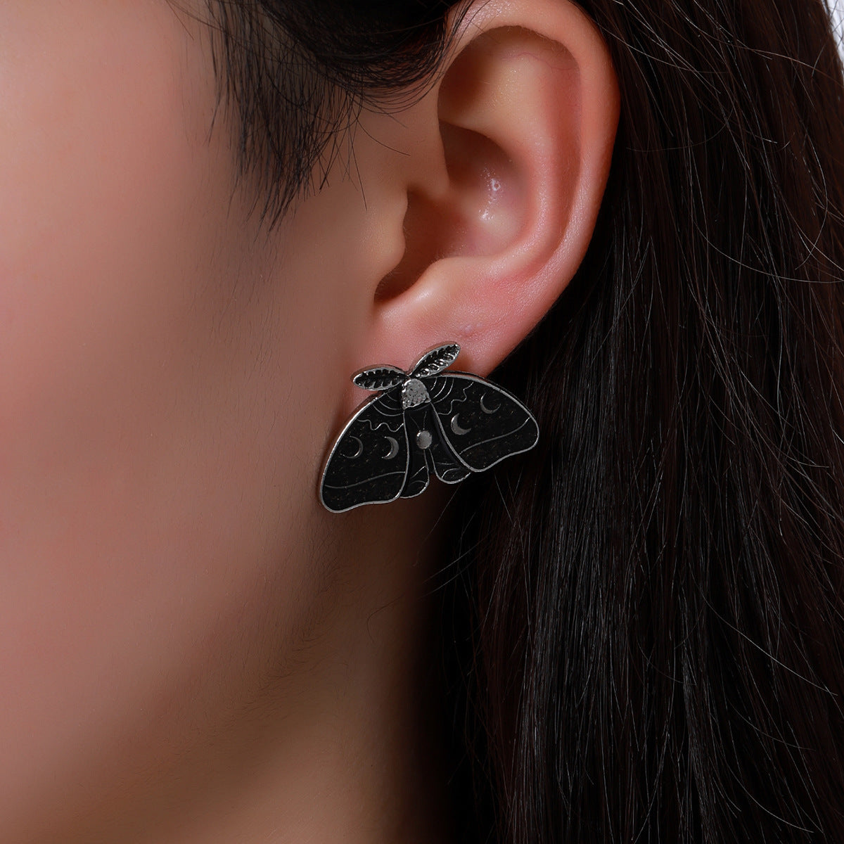 Mystic Moon Moth Earrings