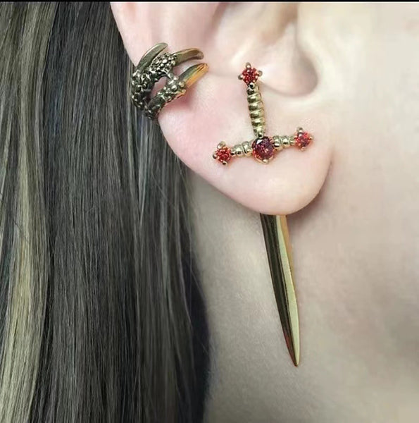 Shadowed Dagger Earrings