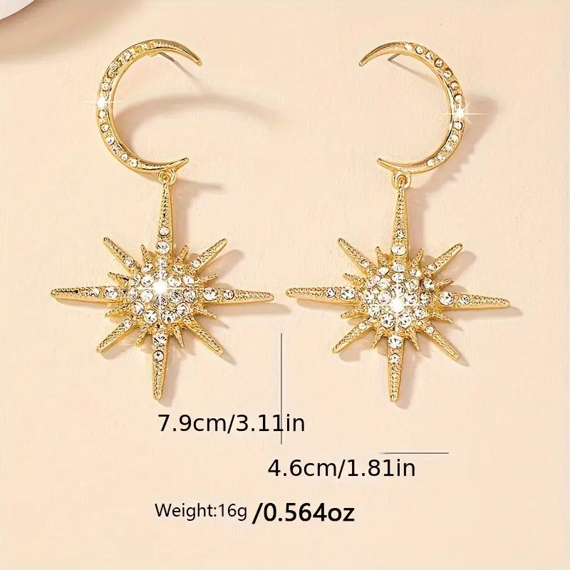 "Cymbeline" Moon and Star earrings