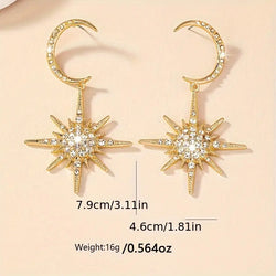 "Cymbeline" Moon and Star earrings width=100 