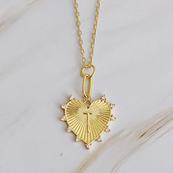 Clip Hanging Initial Heart Necklace-18 width=100 