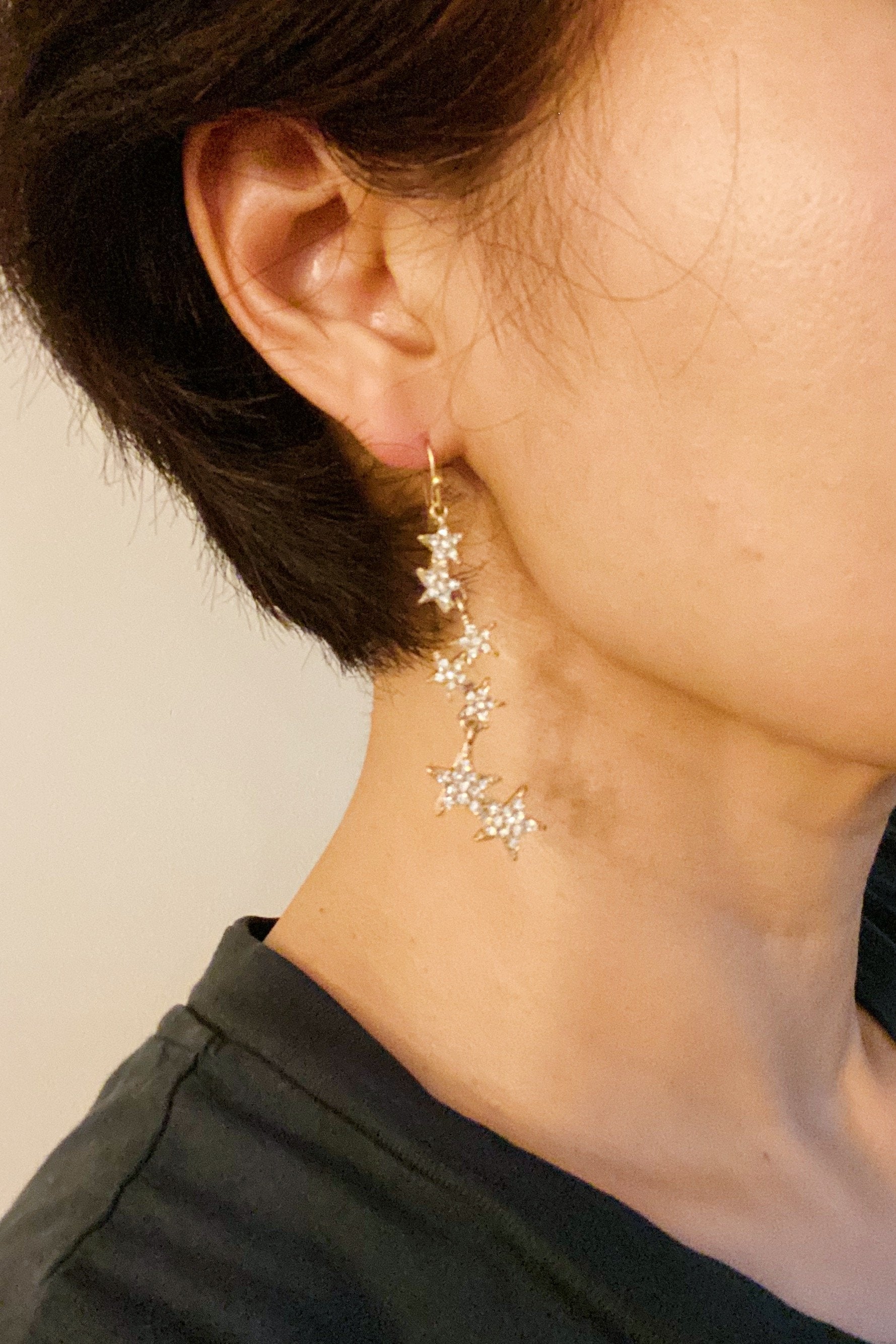Line Dancing Star Earrings-1