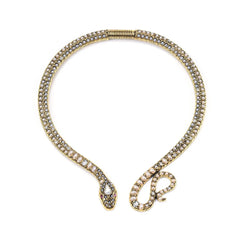 "Thessyra" Blue Snake Choker Necklace