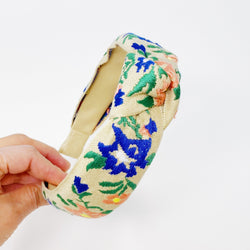 French Floral Embroidered Headband-6 width=100 