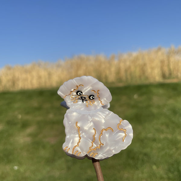 Whimsical Pug Reverie Hair Clip