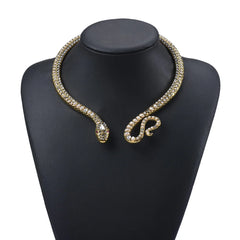 "Thessyra" Blue Snake Choker Necklace