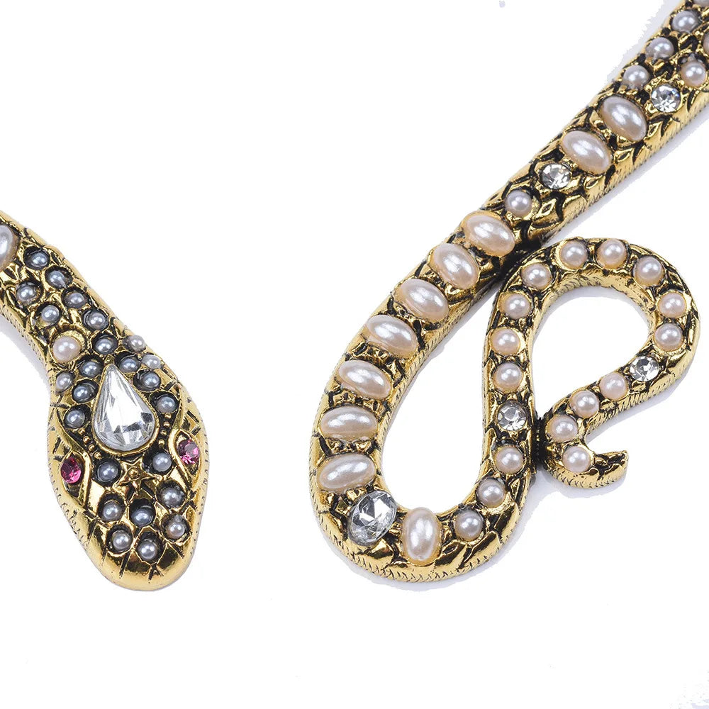 "Thessyra" Blue Snake Choker Necklace