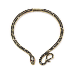 "Thessyra" Blue Snake Choker Necklace