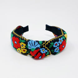 French Floral Embroidered Headband-2 width=100 