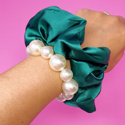 Pearl & Satin Scrunchie Set-7 width=100 