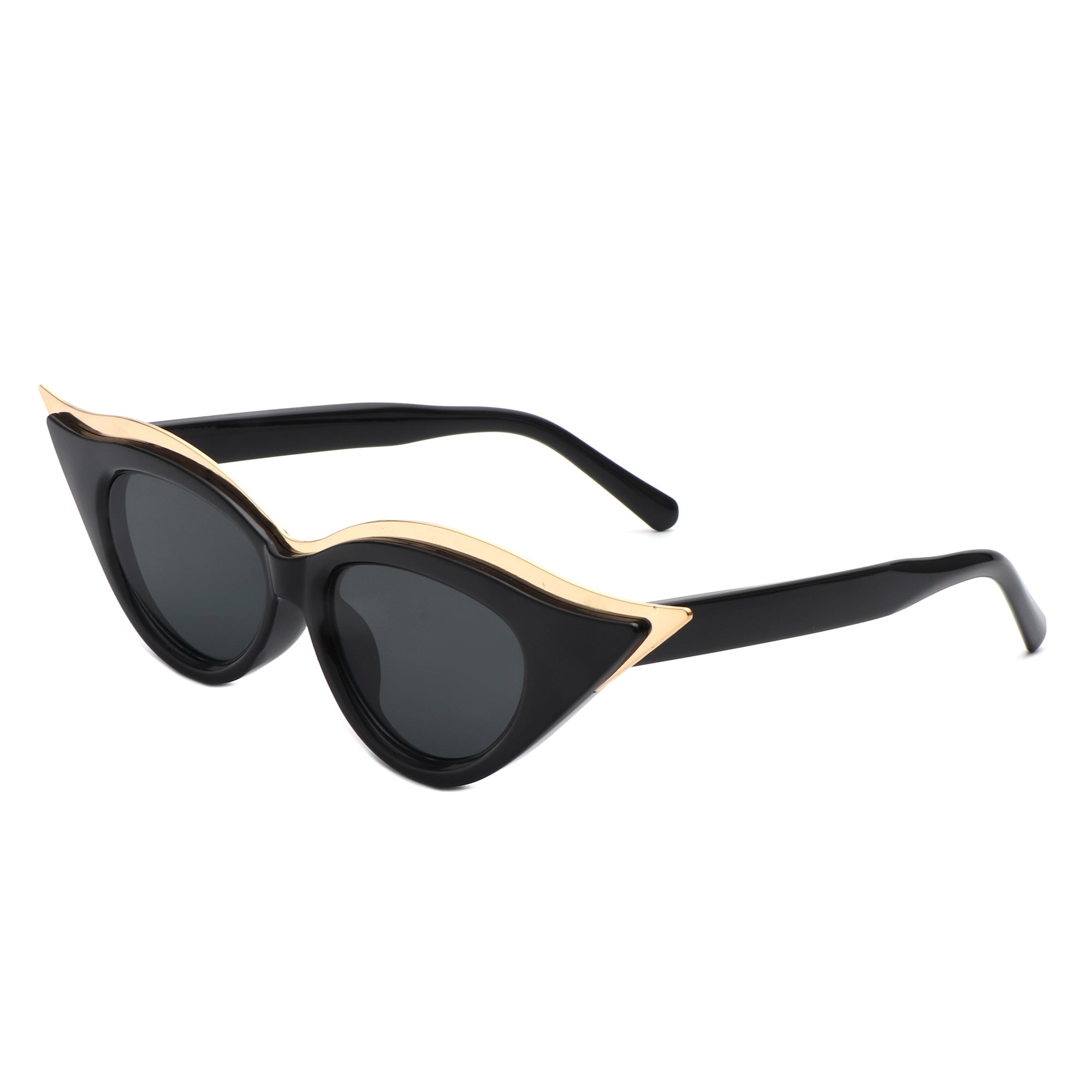 Vaelan - Round Extreme Cat Eye Women's Sunglasses-2