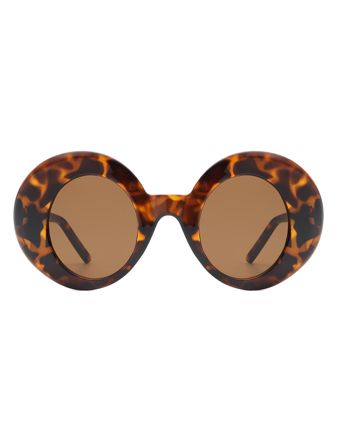 Yoke - Retro Chic Fashion Oversized Round Women's Sunglasses-3