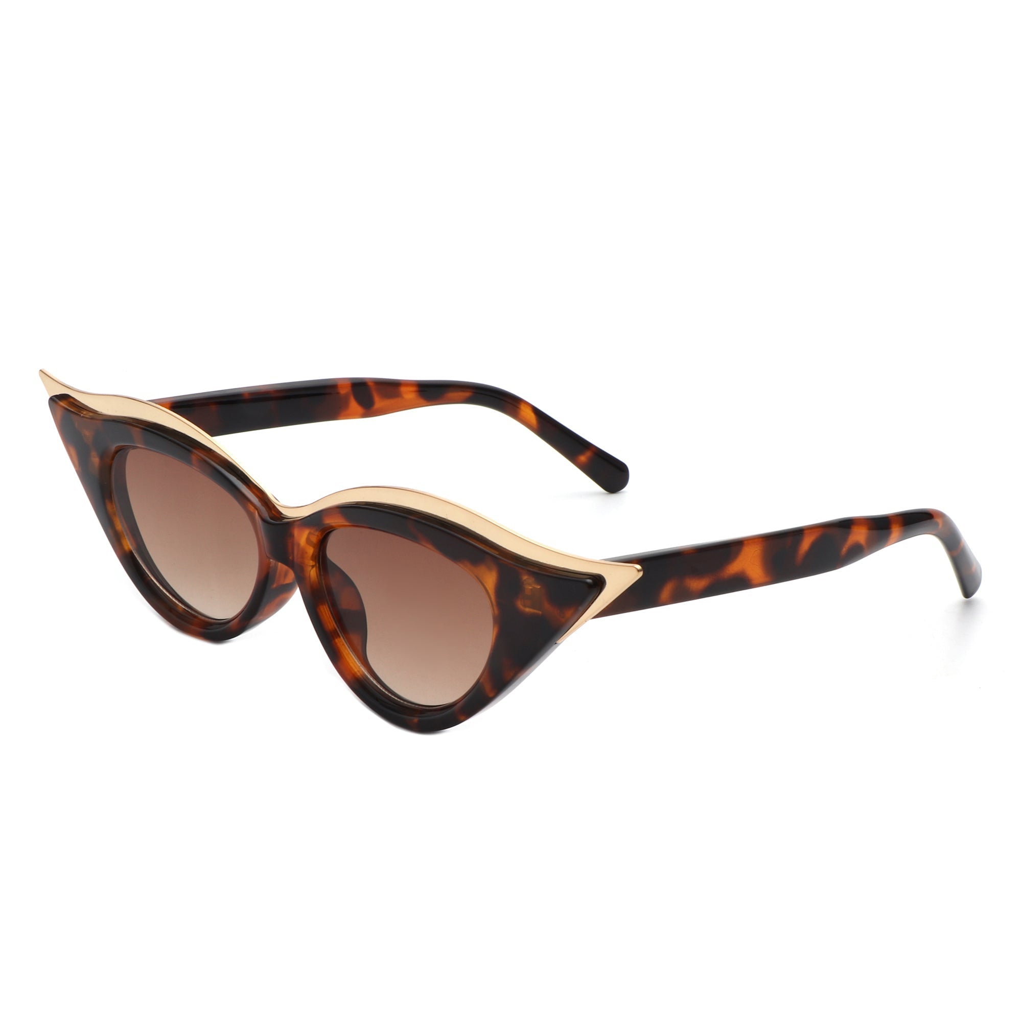 Vaelan - Round Extreme Cat Eye Women's Sunglasses-4