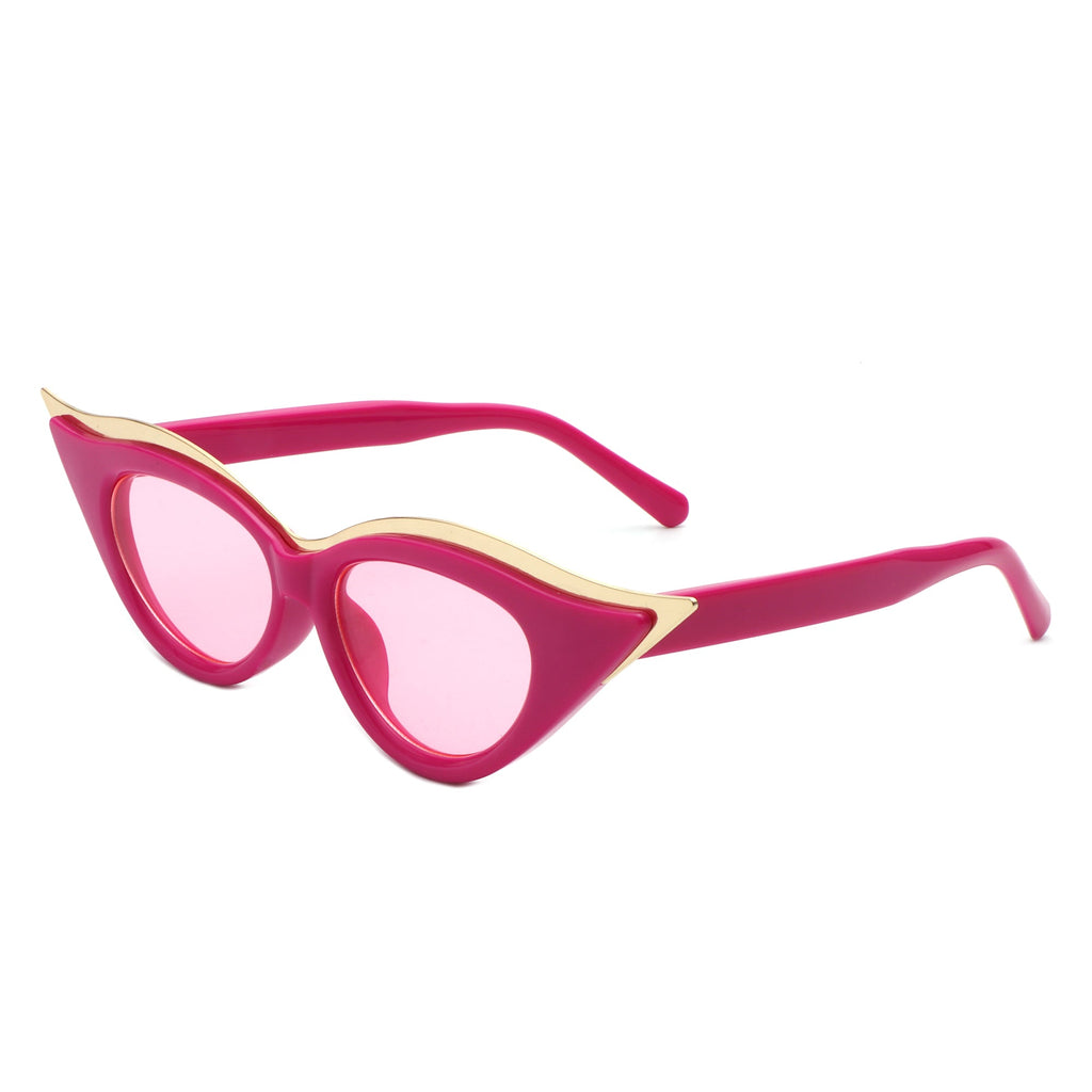 Vaelan - Round Extreme Cat Eye Women's Sunglasses-0