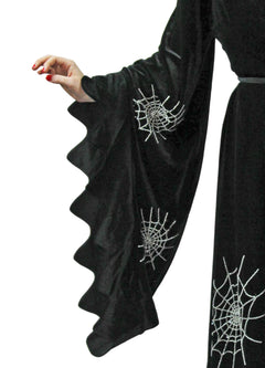 "Carlotta" Black Spiderweb Robe