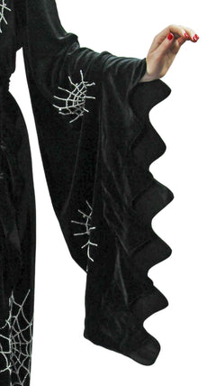 "Carlotta" Black Spiderweb Robe