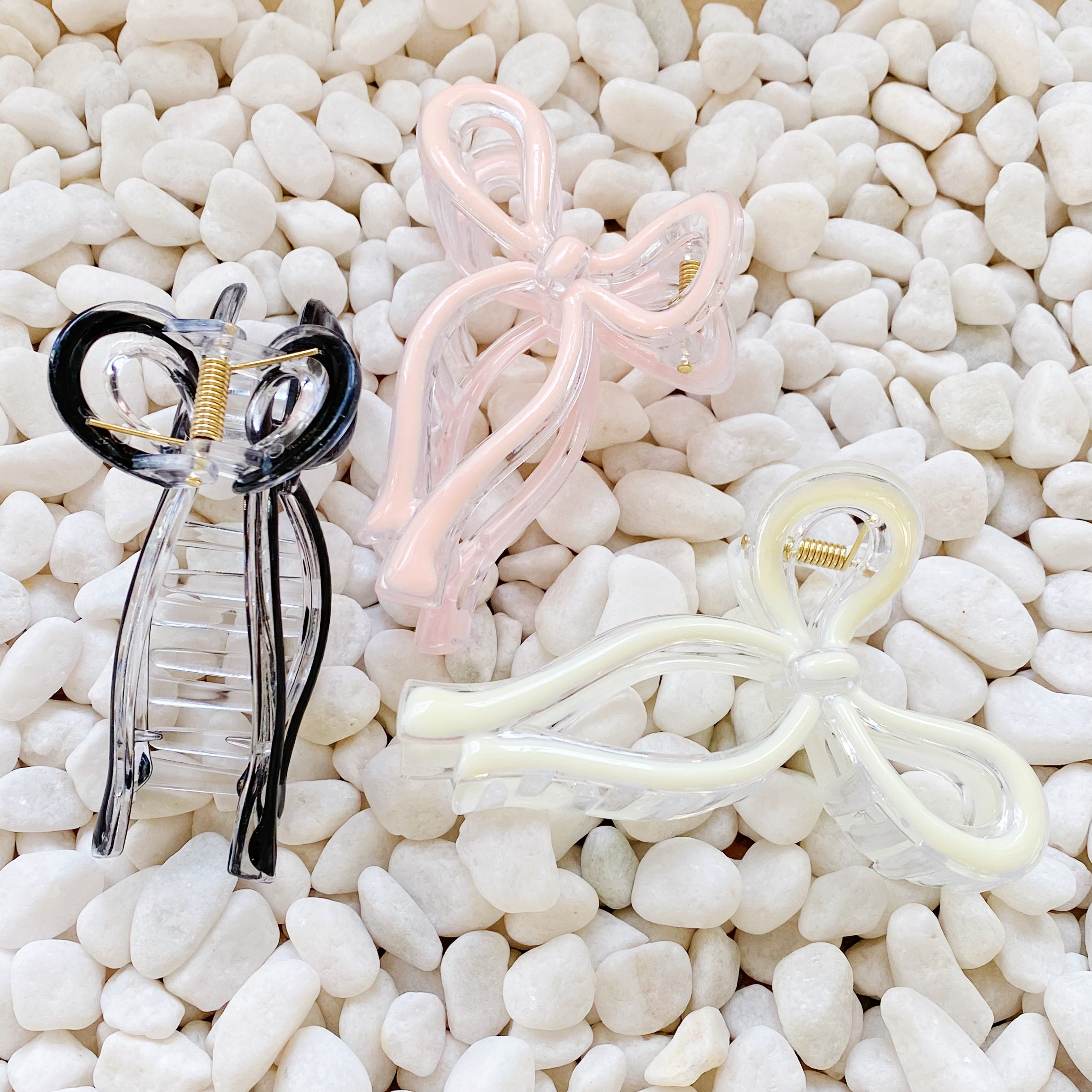 Annie Bow Hair Claw Set Of 3-1