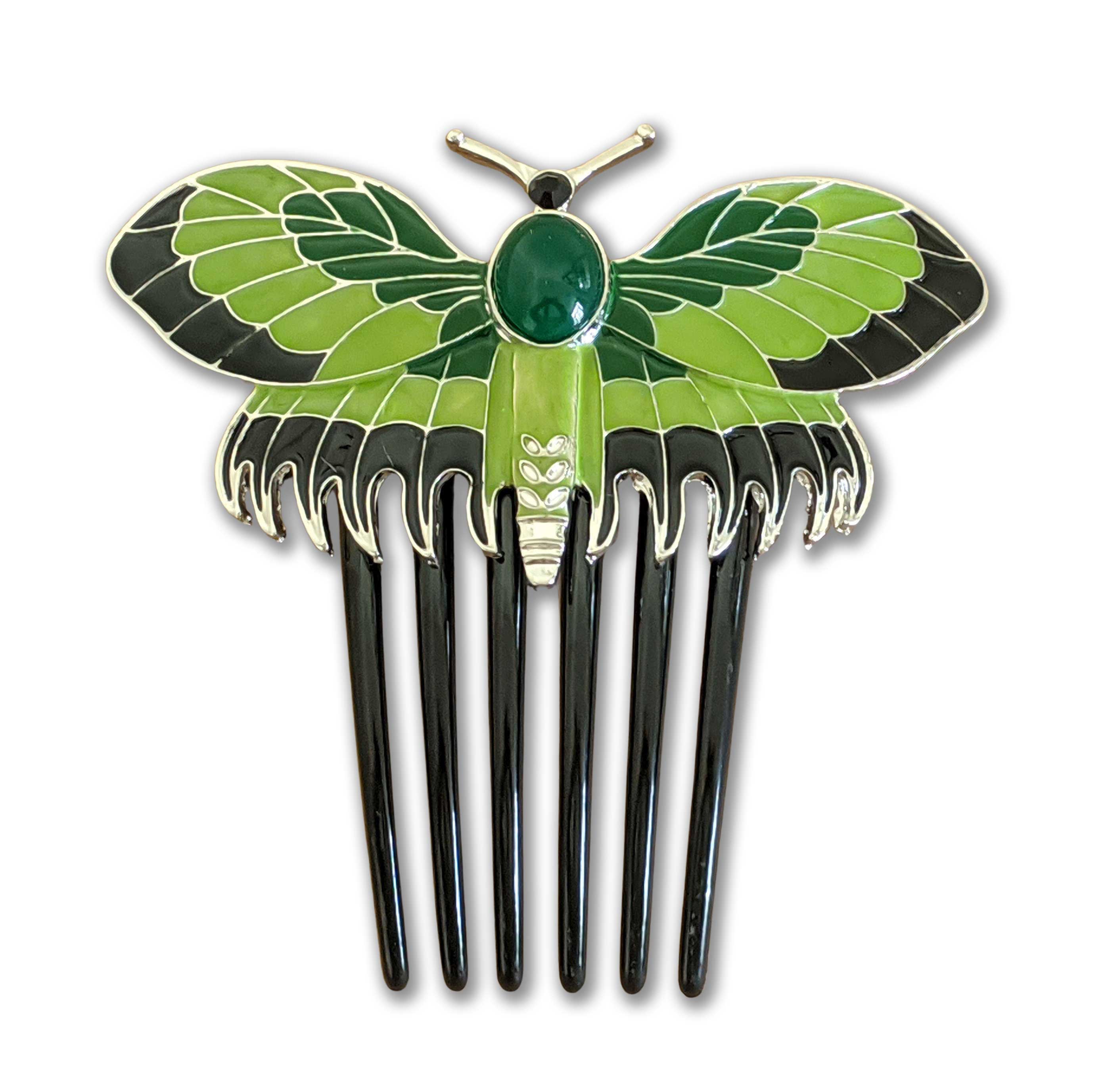 "Mara" Edwardian Style Enamel Butterfly Comb