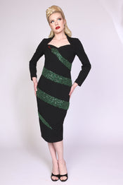 "Eve" Beaded Snake Dress width=100 