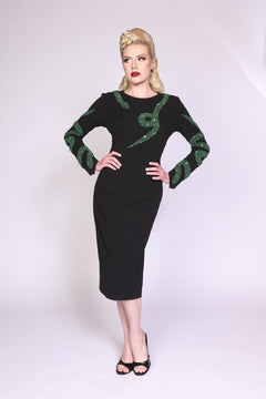 "Mavis" Beaded Snake Dress