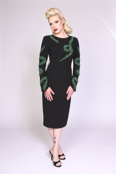 "Mavis" Beaded Snake Dress