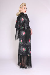 "Hosato" Webs & Roses Kimono width=100 