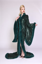 "Starlet" Emerald Sequins Robe width=100 