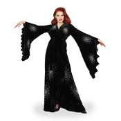 "Carlotta" Black Spiderweb Robe width=100 