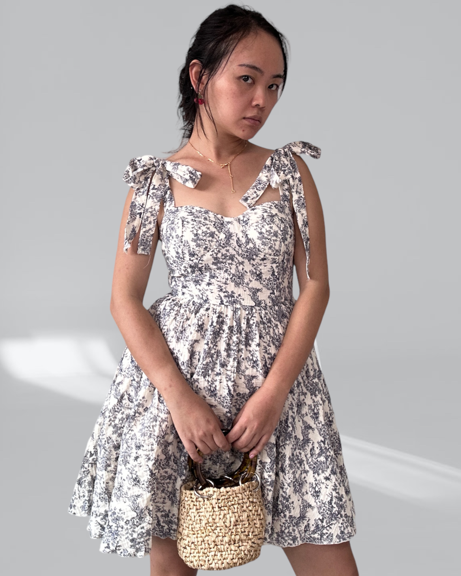 Enchanting Cottagecore Bustier Milkmaid Strap Dress-1