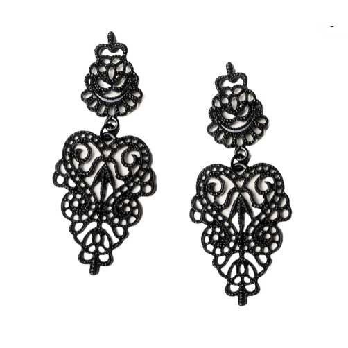 "Rebecca" Gothic Lace Earrings