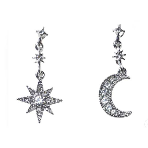 "Moonglow" Moon and Star Earrings