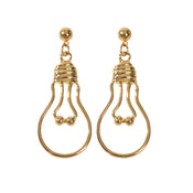 Punk Jewelry Gold Silver Metal Light Bulb Drop Statement Stunning Stud Earrings-4 width=100 