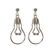 Punk Jewelry Gold Silver Metal Light Bulb Drop Statement Stunning Stud Earrings-5 width=100 