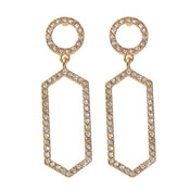 Luxurious Rhinestone Decor Geometric Dangle Earrings Good Quality Accessories-4 width=100 