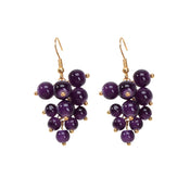 Drop Dangle Handmade Grape Cluster Earrings Colorful Cute Fruit Hook Eardrop-5 width=100 