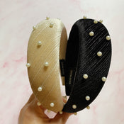 Silky Velvet Pearl Headband-0 width=100 