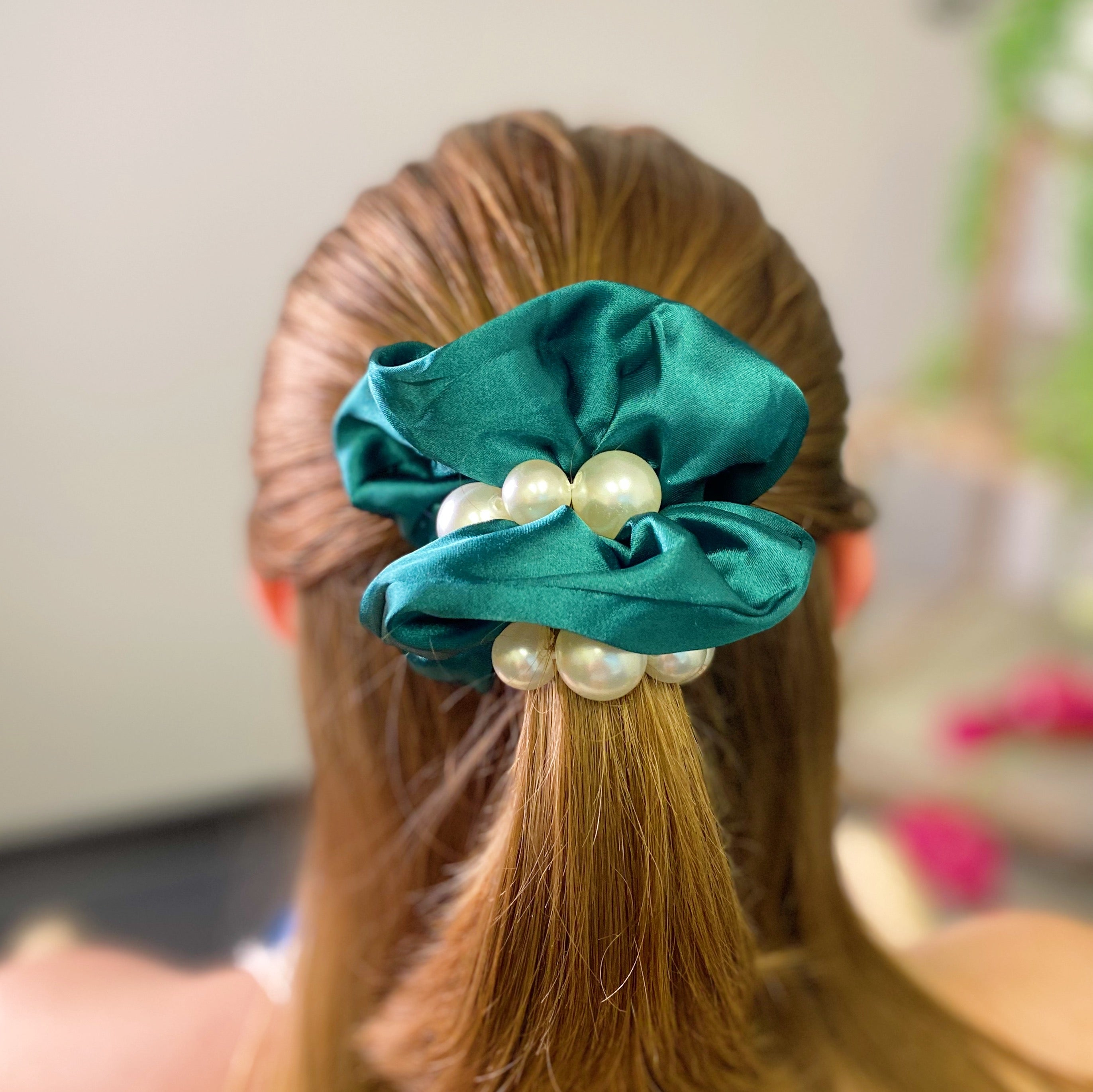 Pearl & Satin Scrunchie Set-4