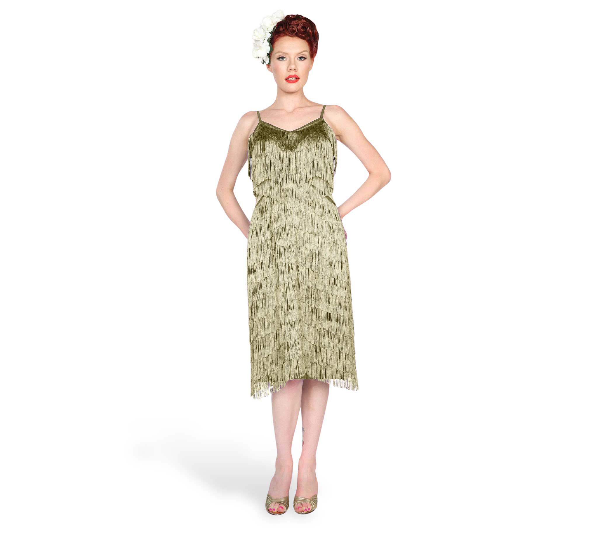 "Leander" 1950s Style Fringe Dress