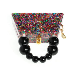 Forever Love confettie Top Handle Acrylic Clutch-2 width=100 