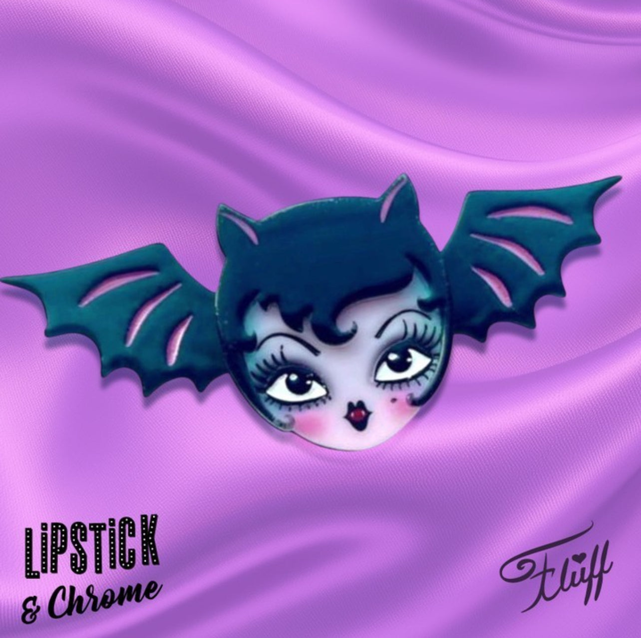 Lily the Vamp Brooch by Miss Fluff x Lipstick & Chrome-1