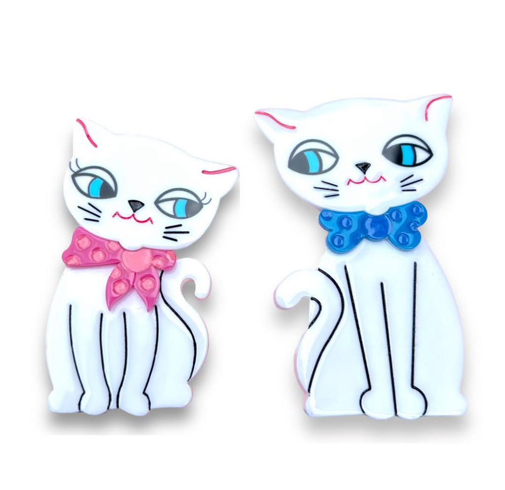 Hank & Hope Howard 2 Piece MCM Cats Brooch Set by Lipstick & Chrome-0