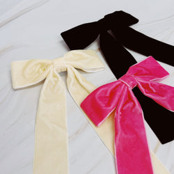 Simply Velvet Bow Hair Clip Set Of 3-2 width=100 