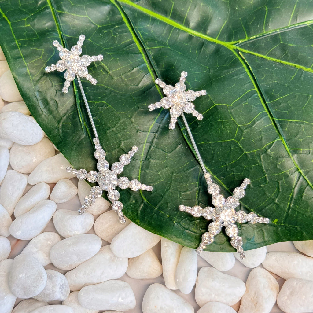 Double Starburst Statement Earrings-0