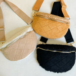 Fuzzy And Quilted Luxe Sling Bag-0
