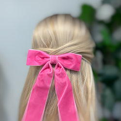 Simply Velvet Bow Hair Clip Set Of 3-3 width=100 