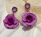 "Zephyrith" Rose Drop Earrings width=100 