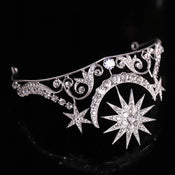 "Minette" Gold Silver Tiara width=100 